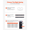 VEVOR Garage Door Torsion Springs, Pair of 0.25 x 2 x 31 in, 16000 Cycles, Electrophoresis Black Coated for Replacement, Garage Door Springs with Non-Slip Winding Bars, Gloves and Mounting Wrench
