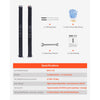 VEVOR Garage Door Torsion Springs, Pair of 0.25 x 2 x 32 in, 16000 Cycles, Electrophoresis Black Coated for Replacement, Garage Door Springs with Non-Slip Winding Bars, Gloves and Mounting Wrench
