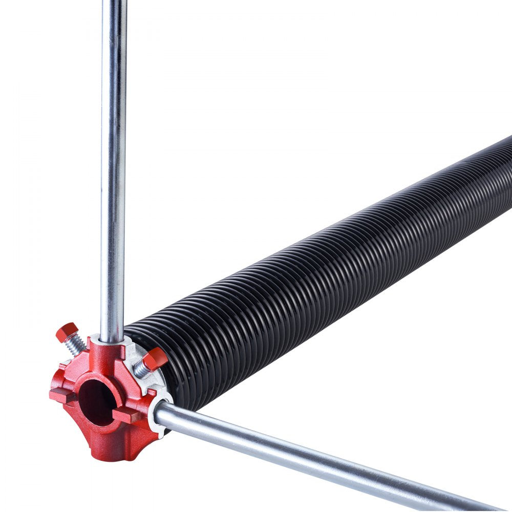 VEVOR Garage Door Torsion Springs, Pair of 0.25 x 2 x 32 in, 16000 Cycles, Electrophoresis Black Coated for Replacement, Garage Door Springs with Non-Slip Winding Bars, Gloves and Mounting Wrench
