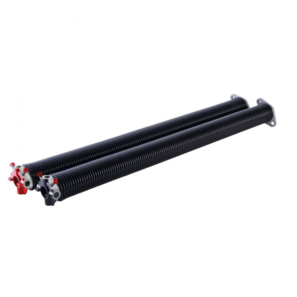 VEVOR Garage Door Torsion Springs, Pair of 0.25 x 2 x 32 in, 16000 Cycles, Electrophoresis Black Coated for Replacement, Garage Door Springs with Non-Slip Winding Bars, Gloves and Mounting Wrench