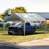 VEVOR Carport Replacement Canopy Cover 10 x 20 ft, Garage Top Tent Shelter Tarp Heavy-Duty Waterproof & UV Protected, Easy Installation with Ball Bungees,Grey (Only Top Cover, Frame Not Include)