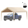 VEVOR Carport Replacement Canopy Cover 10 x 20 ft, Garage Top Tent Shelter Tarp Heavy-Duty Waterproof & UV Protected, Easy Installation with Ball Bungees,Beige (Only Top Cover, Frame Not Include)