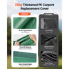 VEVOR Carport Replacement Canopy, 10 x 20 ft Potable Garage Tent Top Tarp, UV-Resistant & Waterproof Car Shelter Tarp, Heavy Duty Car Port Cover with Ball Buggees, Dark Green, Frame Not Included