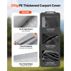 VEVOR Carport Replacement Canopy, 12 x 20 ft Potable Garage Tent Top Tarp with Sidewalls, UV-Resistant & Waterproof, Heavy Duty Car Shelter Tarp with Ball Buggees, Grey, Frame Not Included