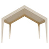 VEVOR Carport Replacement Canopy, 12 x 20 ft Potable Garage Tent Top Tarp, UV-Resistant & Waterproof Car Shelter Tarp, Heavy Duty Car Port Cover with Ball Buggees, Beige, Frame Not Included