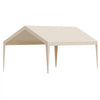 VEVOR Carport Replacement Canopy, 12 x 20 ft Potable Garage Tent Top Tarp, UV-Resistant & Waterproof Car Shelter Tarp, Heavy Duty Car Port Cover with Ball Buggees, Beige, Frame Not Included