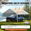 VEVOR Carport Replacement Canopy Cover 13 x 20 ft, Garage Top Tent Shelter Tarp Heavy-Duty Waterproof & UV Protected, Easy Installation with Ball Bungees,Grey (Only Top Cover, Frame Not Include)