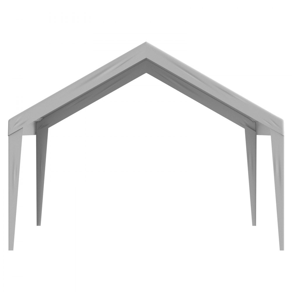 VEVOR Carport Replacement Canopy Cover 13 x 20 ft, Garage Top Tent Shelter Tarp Heavy-Duty Waterproof & UV Protected, Easy Installation with Ball Bungees,Grey (Only Top Cover, Frame Not Include)