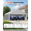 VEVOR Carport Replacement Canopy, 20 x 20 ft Potable Garage Tent Top Tarp with Sidewalls, UV-Resistant & Waterproof, Heavy Duty Car Shelter Tarp with Ball Buggees, Grey, Frame Not Included