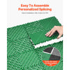 VEVOR Interlocking Drainage Mat, 50 Pcs Modular Interlocking Cushion, 12” x 12” Splicing Drainage Mats, Non-Slip Green PP Drainage Floor Tile and Shower Mat, for Garage, Garden, Kitchen & Outdoor