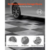 VEVOR Interlocking Drainage Mats 100 Pack 12 x 12 in Dark Gray Floor Tiles, for Garages Basements Car Wash Shops, Non-Slip Heavy-Duty PP Modular Interlocking Cushion, 0.6 in Thickened, Easy to Clean