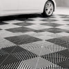 VEVOR Interlocking Drainage Mats 100 Pack 12 x 12 in Dark Gray Floor Tiles, for Garages Basements Car Wash Shops, Non-Slip Heavy-Duty PP Modular Interlocking Cushion, 0.6 in Thickened, Easy to Clean