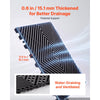 VEVOR Interlocking Drainage Mats 100 Pack 12 x 12 in Black Floor Tiles, for Garages Basements Car Wash Shops, Non-Slip Heavy-Duty PP Modular Interlocking Cushion, 0.6 in Thickened, Easy to Clean
