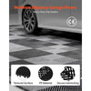 VEVOR Interlocking Drainage Mats 75 Pack 12 x 12 in Black Floor Tiles, for Garages Basements Car Wash Shops, Non-Slip Heavy-Duty PP Modular Interlocking Cushion, 0.6 in Thickened, Easy to Clean