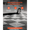 VEVOR Interlocking Drainage Mats 75 Pack 12 x 12 in Black Floor Tiles, for Garages Basements Car Wash Shops, Non-Slip Heavy-Duty PP Modular Interlocking Cushion, 0.6 in Thickened, Easy to Clean