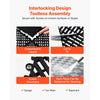 VEVOR Interlocking Drainage Mats 75 Pack 12 x 12 in Black Floor Tiles, for Garages Basements Car Wash Shops, Non-Slip Heavy-Duty PP Modular Interlocking Cushion, 0.6 in Thickened, Easy to Clean