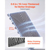 VEVOR Interlocking Drainage Mats 75 Pack 12 x 12 in Dark Gray Floor Tiles, for Garages Basements Car Wash Shops, Non-Slip Heavy-Duty PP Modular Interlocking Cushion, 0.6 in Thickened, Easy to Clean