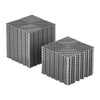 VEVOR Interlocking Drainage Mats 75 Pack 12 x 12 in Dark Gray Floor Tiles, for Garages Basements Car Wash Shops, Non-Slip Heavy-Duty PP Modular Interlocking Cushion, 0.6 in Thickened, Easy to Clean