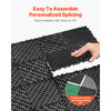 VEVOR Interlocking Drainage Mat, 12” x 12” Modular Interlocking Cushion, 40 Pcs Splicing Drainage Mats, Non-Slip Black PP Drainage Floor Tile and Shower Mat, for Garage, Garden, Kitchen & Outdoor