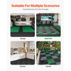 VEVOR Interlocking Drainage Mat, 12” x 12” Modular Interlocking Cushion, 12 Pcs Splicing Drainage Mats, Non-Slip Black PP Drainage Floor Tile and Shower Mat, for Garage, Garden, Kitchen & Outdoor