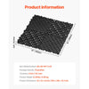 VEVOR Interlocking Drainage Mat, 12” x 12” Modular Interlocking Cushion, 12 Pcs Splicing Drainage Mats, Non-Slip Black PP Drainage Floor Tile and Shower Mat, for Garage, Garden, Kitchen & Outdoor