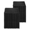 VEVOR Interlocking Drainage Mat, 12” x 12” Modular Interlocking Cushion, 50 Pcs Splicing Drainage Mats, Non-Slip Black PP Drainage Floor Tile and Shower Mat, for Garage, Garden, Kitchen & Outdoor