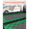 VEVOR Interlocking Drainage Mat, 12” x 12” Modular Interlocking Cushion, 50 Pcs Splicing Drainage Mats, Non-Slip Gray PP Drainage Floor Tile and Shower Mat, for Garage, Garden, Kitchen & Outdoor