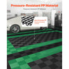VEVOR Interlocking Drainage Mat, 12” x 12” Modular Interlocking Cushion, 55 Pcs Splicing Drainage Mats, Non-Slip Black PP Drainage Floor Tile and Shower Mat, for Garage, Garden, Kitchen & Outdoor