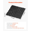 VEVOR Interlocking Drainage Mat, 12” x 12” Modular Interlocking Cushion, 55 Pcs Splicing Drainage Mats, Non-Slip Black PP Drainage Floor Tile and Shower Mat, for Garage, Garden, Kitchen & Outdoor