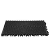 VEVOR Interlocking Drainage Mat, 12” x 12” Modular Interlocking Cushion, 24 Pcs Splicing Drainage Mats, Non-Slip Black PP Drainage Floor Tile and Shower Mat, for Garage, Garden, Kitchen & Outdoor