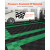 VEVOR Interlocking Drainage Mat, 15.7” x 15.7” Modular Interlocking Cushion, 24 Pcs Splicing Drainage Mats, Non-Slip Black PP Drainage Floor Tile and Shower Mat, for Garage, Garden, Kitchen & Outdoor