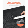 VEVOR Interlocking Drainage Mat, 15.7” x 15.7” Modular Interlocking Cushion, 24 Pcs Splicing Drainage Mats, Non-Slip Black PP Drainage Floor Tile and Shower Mat, for Garage, Garden, Kitchen & Outdoor