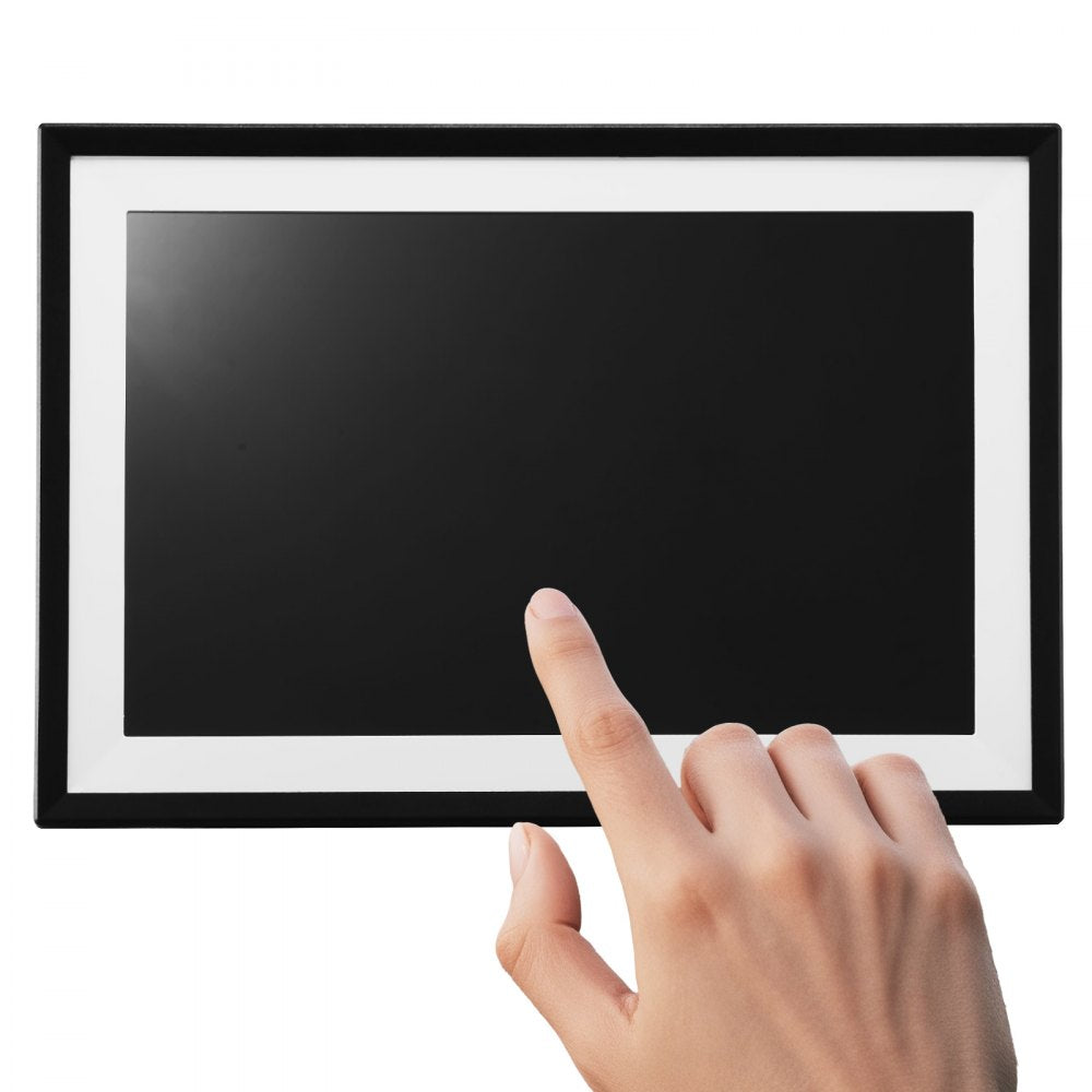 VEVOR Digital Picture Frame 10.1 Inch, 1280x800 HD IPS Touch Screen Electronic Photo Frame, 32GB Memory, Auto-Rotate Portrait and Landscape, Share Photos/Videos Instantly via App, for Parents Friends