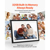 VEVOR 10.1 Inch Digital Picture Frames (2-PK), 1280x800 HD IPS Touch Screen Electronic Photo Frame, 32GB Memory, Auto-Rotate Portrait or Landscape, Share Moments Instantly via App, for Parents Friends