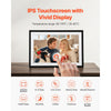 VEVOR 10.1 Inch Digital Picture Frames (2-PK), 1280x800 HD IPS Touch Screen Electronic Photo Frame, 32GB Memory, Auto-Rotate Portrait or Landscape, Share Moments Instantly via App, for Parents Friends