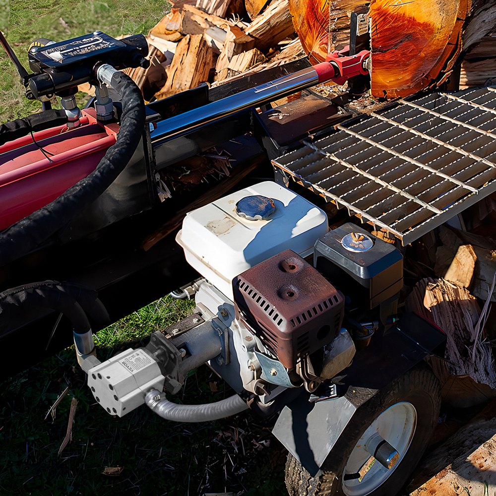 VEVOR Hydraulic Wood Log Splitter Pump Kit, 16 GPM, 2 Stage 4000 PSI Aluminum Hydraulic Gear Pump, with Valve 1'' Inlet 1/2'' NPT Outlet 3600 RPM, for Small Engine Mounting Log Splitters