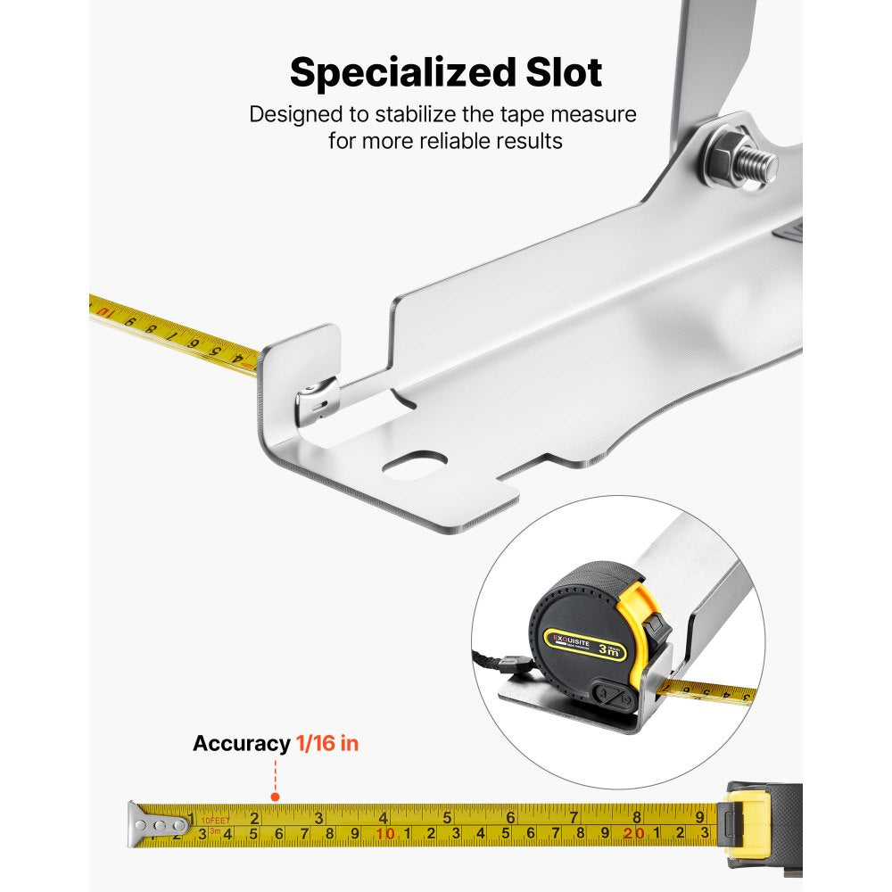 VEVOR Wheel Alignment Tool, 2 PCS Stainless Steel Heavy Duty Toe Alignment Plates with 2 Measuring Tapes, Accurate Automotive Wheel Tools for Home Use, Compatible with Cars, Trucks, SUVs, and Vehicle