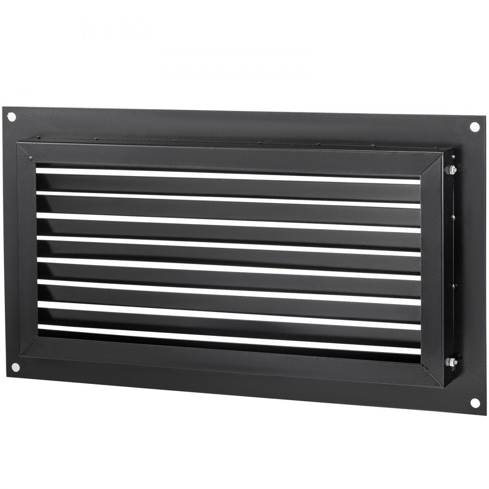 VEVOR Crawl Space Flood Vent, 12\" Height x 20\" Width Foundation Flood Vent, to Reduce Foundation Damage and Flood Risk, Black, Wall Mounted Flood Vent,for Crawl Spaces,Garages & Full Height Enclosur