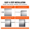 VEVOR 51Pack Cable Railing Kit 1/8" Wheel Protector Sleeves, Bundle with Black Invisible 1/8" Swage Tensioner and Terminal, Cable Railing Post Safeguard Covers for 0.41inch Horizontal Hole Post