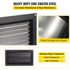 VEVOR Foundation Flood Vent, 8\" Height x 16\" Width Flood Vent, to Reduce Foundation Damage and Flood Risk, Black, Wall Mounted Flood Vent, for Garages & Full Height Enclosures