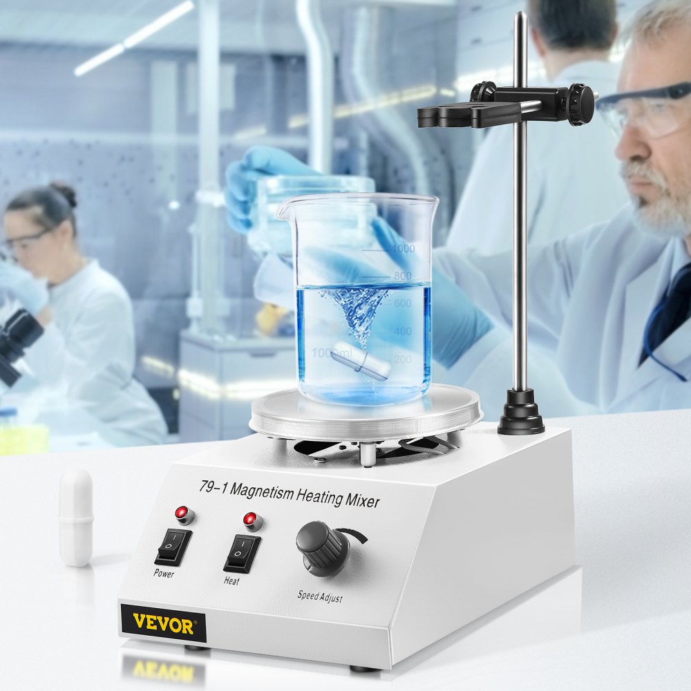 79-1 Magnetic Heating Stirrer Hot Plate Mixer Machine 1L Speed Control