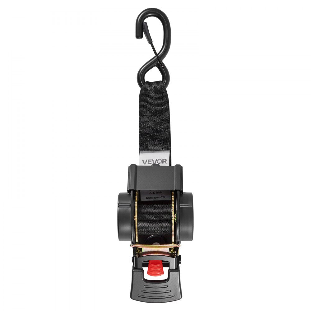 VEVOR Wheel Chock Tie-Down Kit, Fixed Trailer Tie Down Strap, Car Tie Down Kit with S-Hook, Break Strength 1649 lbs & Working Load 550 lbs Motorcycle Tie-Down System for Trailers, Boats, Snowmobiles