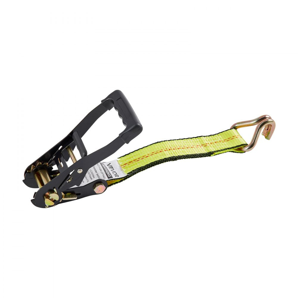 VEVOR Wheel Chock Tie-Down Kit, Deck-Style Trailer Tie Down Strap, Car Tie Down Kit with J-Hook, Break Strength 10009 lbs & Working Load 3333 lbs Motorcycle Tie-Down System for SUVs, Trailers, Trucks