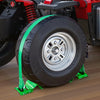 VEVOR Wheel Chock Tie-Down Kit, Chock-Style Trailer Tie Down Strap, Car Tie Down Kit with Buckle, Break Strength 4380 lbs & Working Load 1460 lbs Motorcycle Tie-Down System E-Hooks for ATVs, UTVs