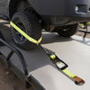 VEVOR Wheel Chock Tie-Down Kit, Tire-Style Motorcycle Tie-Down System, Car Tie Down Kit with Flat Hook, Break Strength 10009 lbs & Working Load 3333 lbs Trailer Tie Down Strap for ATVs, SUVs, Trailers