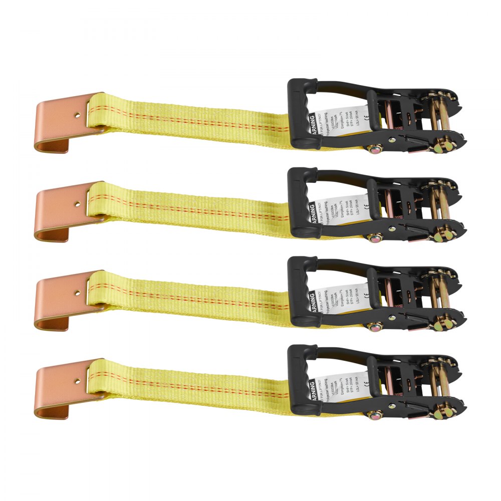 VEVOR Wheel Chock Tie-Down Kit, Tire-Style Motorcycle Tie-Down System, Car Tie Down Kit with Flat Hook, Break Strength 10009 lbs & Working Load 3333 lbs Trailer Tie Down Strap for ATVs, SUVs, Trailers