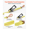VEVOR Wheel Chock Tie-Down Kit, Tire-Style Trailer Tie Down Strap, Car Tie Down Kit with Spring Hook, Break Strength 10009 lbs & Working Load 3333 lbs Motorcycle Tie-Down System for ATV, SUV, Trailer