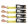 VEVOR Wheel Chock Tie-Down Kit, Tire-Style Trailer Tie Down Strap, Car Tie Down Kit with Spring Hook, Break Strength 10009 lbs & Working Load 3333 lbs Motorcycle Tie-Down System for ATV, SUV, Trailer