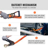 VEVOR Ratchet Tie Down Straps Kit, 2" x 120" Tire Straps, 5512 LBS Working Load, 11023 LBS Breaking Strength, Car Tie Down Straps with Snap Hooks for Passenger Car, Truck, Trailer, 4-Pack
