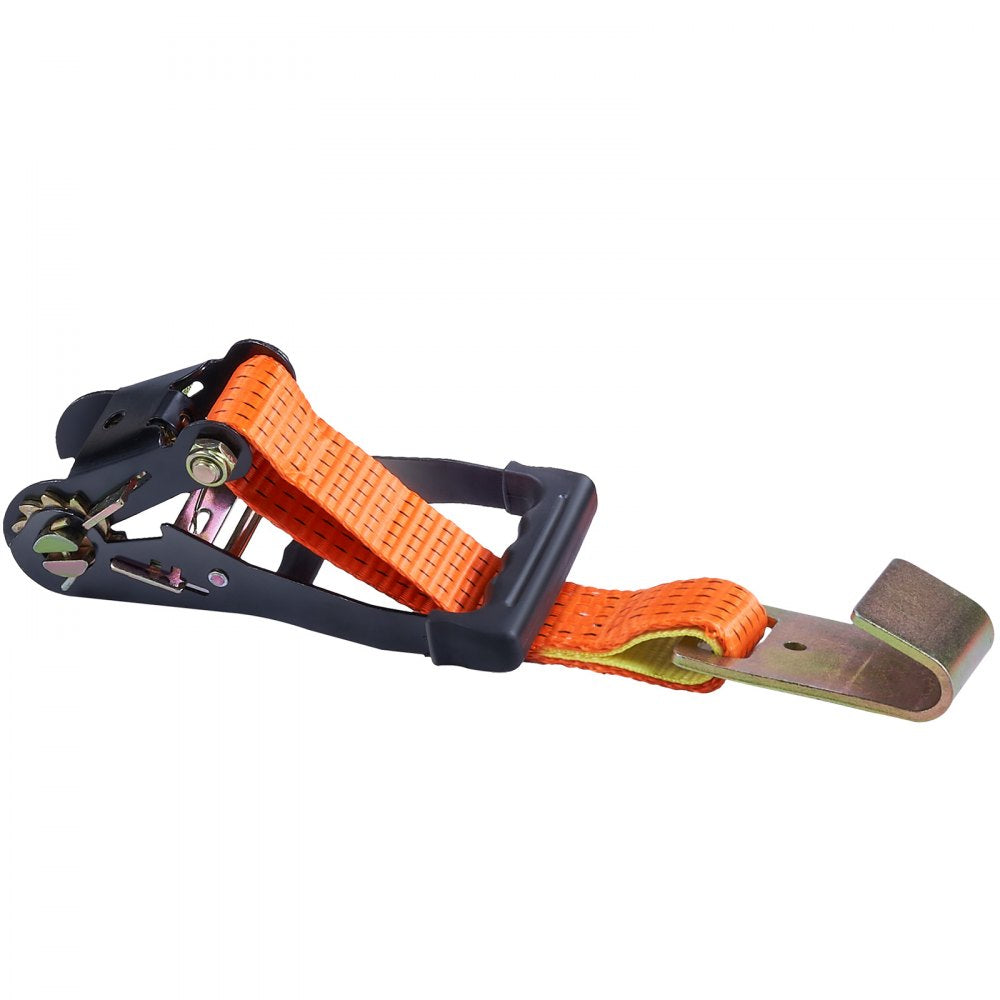 VEVOR Car Tie Down Straps Kit, Lasso Style 2" x 120" Tire Straps, 5512 LBS Working Load, 11023 LBS Breaking Strength, with Flat Hooks for Passenger Car, ATV, Motorcycle, Van, SUV, UTV, Trailer, 4-Pack